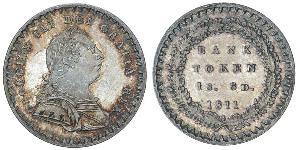 18 Penny Reino Unido de Gran Bretaña e Irlanda (1801-1922) Plata Jorge III (1738-1820)