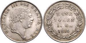 18 Penny Reino Unido de Gran Bretaña e Irlanda (1801-1922) Plata Jorge III (1738-1820)