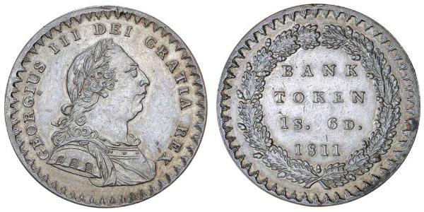 18 Penny Reino Unido de Gran Bretaña e Irlanda (1801-1922) Plata Jorge III (1738-1820)