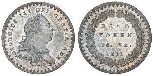 18 Penny Vereinigtes Königreich von Großbritannien und Irland (1801-1922) Silber Georg III (1738-1820)