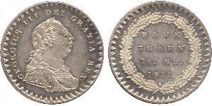 18 Penny Vereinigtes Königreich von Großbritannien und Irland (1801-1922) Silber Georg III (1738-1820)