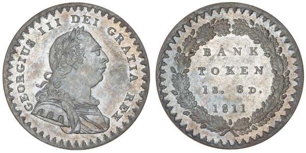 18 Penny 大不列颠及爱尔兰联合王国 (1801 - 1922) 銀 喬治三世 (1738-1820)
