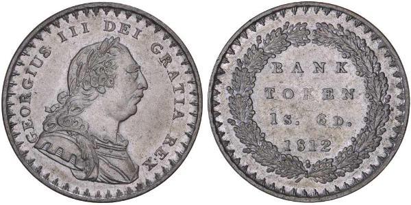 18 Penny 大不列颠及爱尔兰联合王国 (1801 - 1922) 銀 喬治三世 (1738-1820)