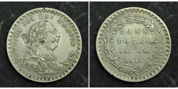 18 Penny 大不列颠及爱尔兰联合王国 (1801 - 1922) 銀 喬治三世 (1738-1820)
