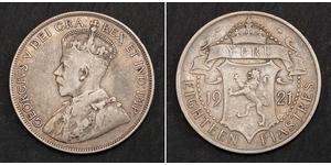 18 Piastre British Cyprus (1878 - 1960) Argento Giorgio V (1865-1936)