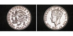 18 Piastre British Cyprus (1914–1960) Silver George VI (1895-1952)