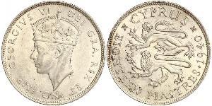 18 Piastre British Cyprus (1914–1960) 銀 乔治六世 (1895-1952)