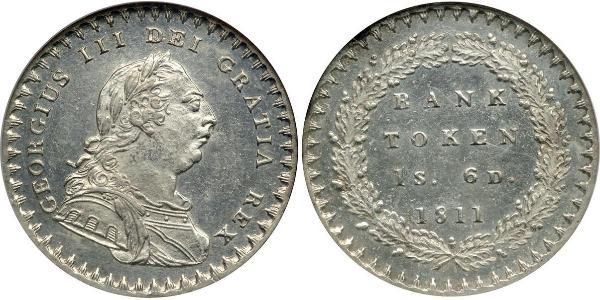 18 Пенни Соединённое королевство Великобритании и Ирландии (1801-1922) Серебро Георг III (1738-1820)