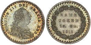18 Пені Сполучене королівство Великобританії та Ірландії (1801-1922) Срібло Георг III (1738-1820)