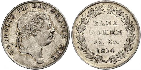 18 Пені Сполучене королівство Великобританії та Ірландії (1801-1922) Срібло Георг III (1738-1820)