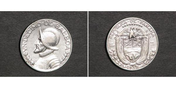 1/10 Balboa Panamá Plata Vasco Núñez de Balboa (1475 – 1519)