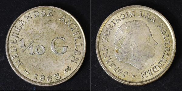 1/10 Gulden Niederländische Antillen (1954 – 2010) Silber 