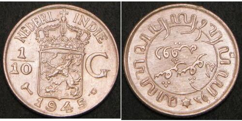1/10 Gulden Dutch East India (1800 - 1942) Silver 