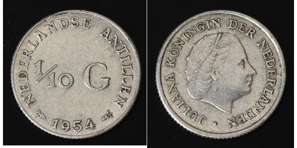 1/10 Gulden 荷属安的列斯 (1954 - 2010) 銀 