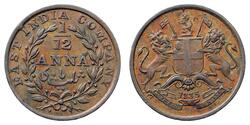 1/12 Anna British East India Company (1757-1858) / India Copper 