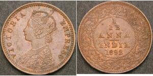1/12 Anna Indien Kupfer 
