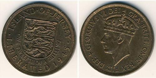 1/12 Shilling Jersey Bronze 