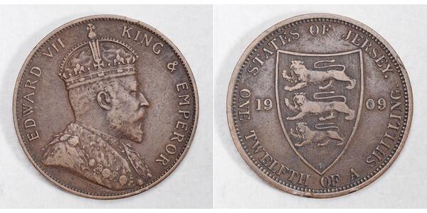 1/12 Shilling Jersey Bronze Edward VII (1841-1910)