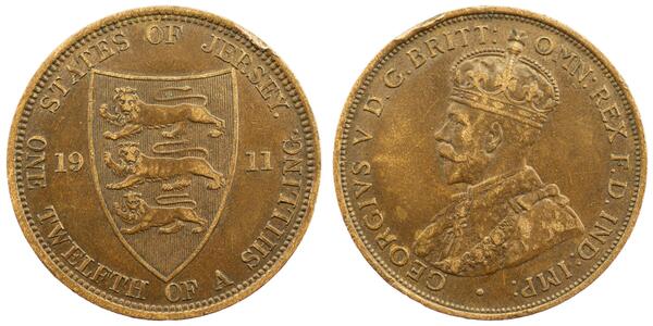 1/12 Shilling Jersey Bronze 