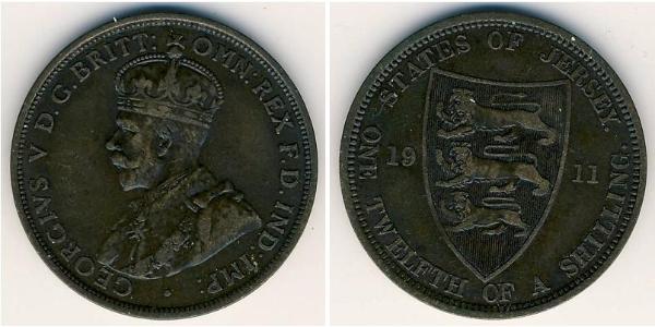 1/12 Shilling Jersey Bronze 