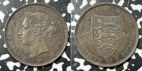 1/12 Shilling Jersey Bronze 