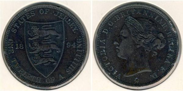 1/12 Shilling Isola di Jersey Bronzo 