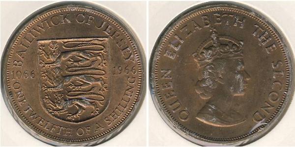 1/12 Shilling Jersey Copper 