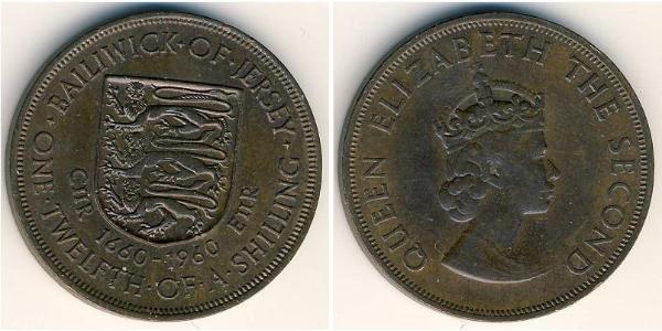 1/12 Shilling Jersey Copper 