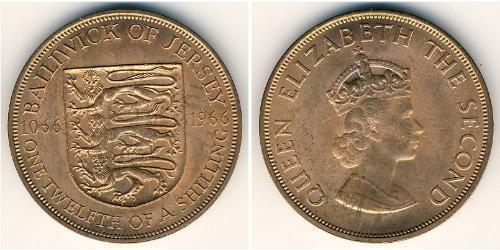 1/12 Shilling Jersey Kupfer 