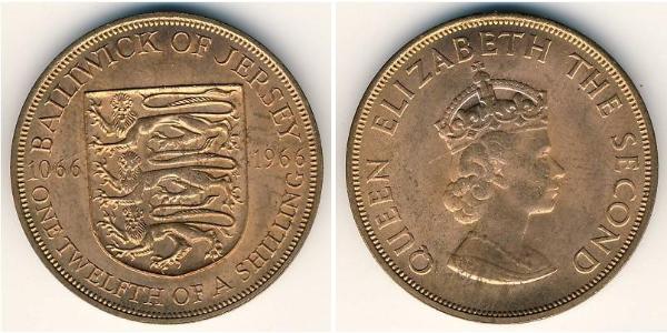 1/12 Shilling Jersey Kupfer 
