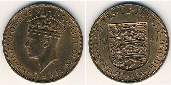 1/12 Shilling Jersey Kupfer 