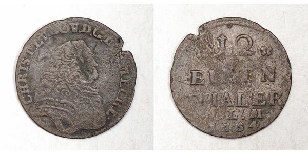 1/12 Thaler Duchy of Mecklenburg-Schwerin (1352-1918) Billon 