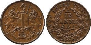 1/12 Анна Британская Ост-Индская компания (1757-1858) / Индия Медь 