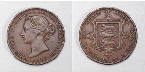 1/13 Shilling Jersey Copper Victoria (1819 - 1901)