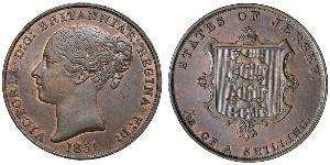 1/13 Shilling Jersey Copper Victoria (1819 - 1901)