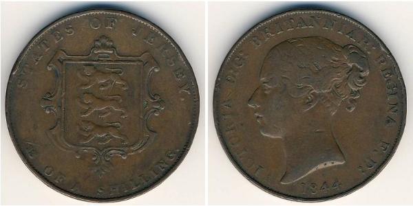 1/13 Shilling Jersey Copper Victoria (1819 - 1901)