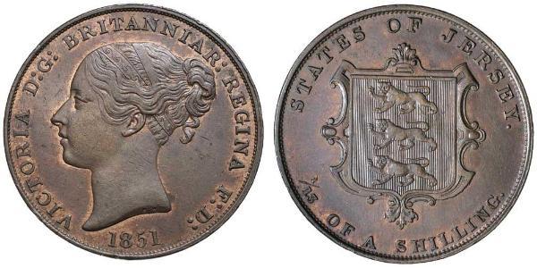 1/13 Shilling Jersey Copper Victoria (1819 - 1901)