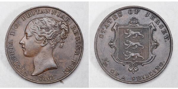1/13 Shilling Jersey Copper Victoria (1819 - 1901)
