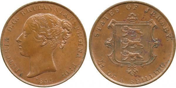 1/13 Shilling Jersey Copper Victoria (1819 - 1901)