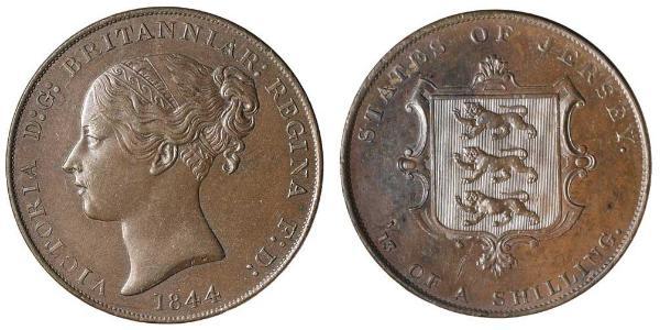 1/13 Shilling Jersey Copper Victoria (1819 - 1901)