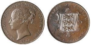 1/13 Shilling Jersey Cuivre Victoria (1819 - 1901)