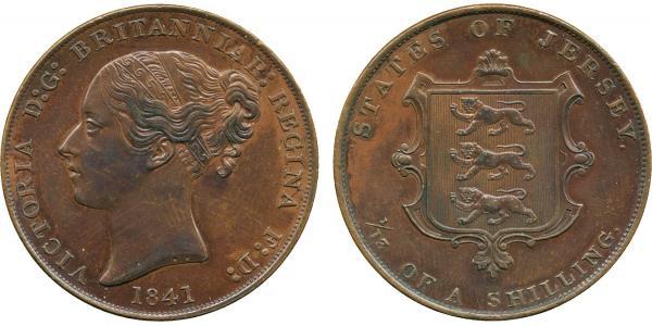 1/13 Shilling Jersey Kupfer Victoria (1819 - 1901)