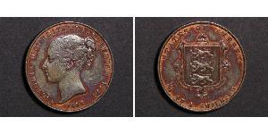 1/13 Shilling Isola di Jersey Rame Vittoria (1819 - 1901)