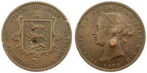 1/13 Шилінг Джерсі  Вікторія (1819 - 1901)