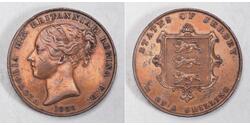 1/13 Шилінг Джерсі Мідь Вікторія (1819 - 1901)