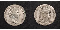 1/16 Riksdaler Швеция Серебро Карл XIV Юхан король Швеции (1763-1844)