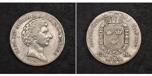 1/16 Riksdaler Швеция Серебро Карл XIV Юхан король Швеции (1763-1844)
