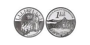 1 1/2 Euro France Argent 