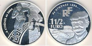 1 1/2 Euro Francia Argento 