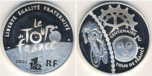 1 1/2 Euro Francia Plata 